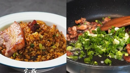 光看就飄出鹹香味！豬油黃金炒飯美味關鍵　加了一大匙蜂蜜