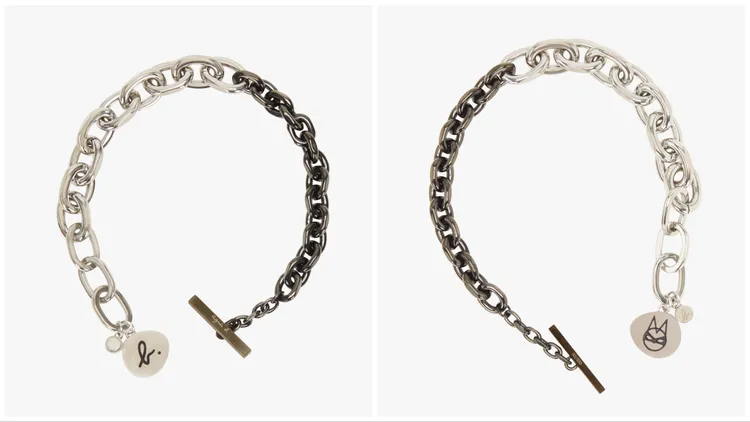 圓形吊牌墜飾上刻有莫文蔚所創作的「莫貓寶貝」。品牌提供