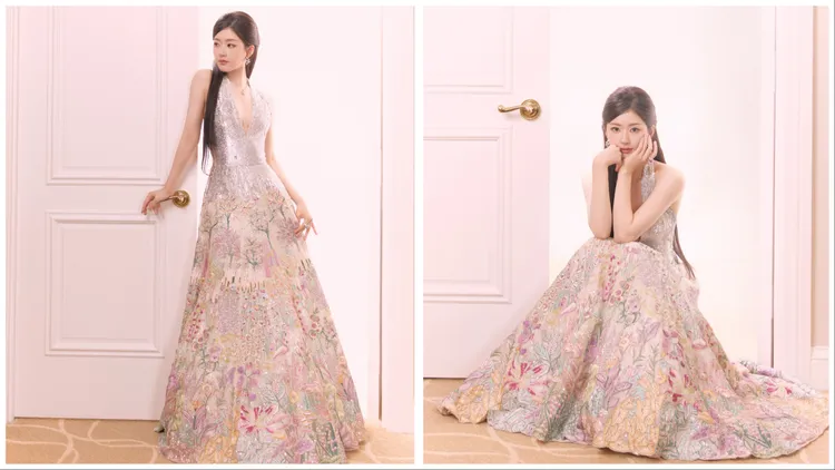 趙露思換上做工繁複的Rahul Mishra 2023秋冬高訂。翻攝趙露思工作室微博