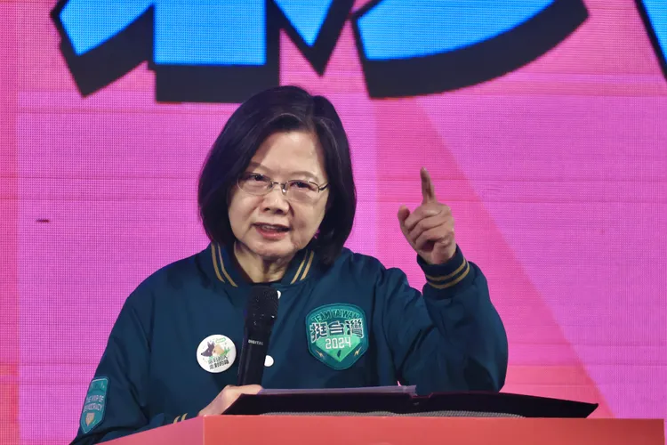 蔡英文壓軸致詞。林林攝