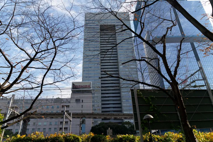 位於日本東京的東芝總部。新華社