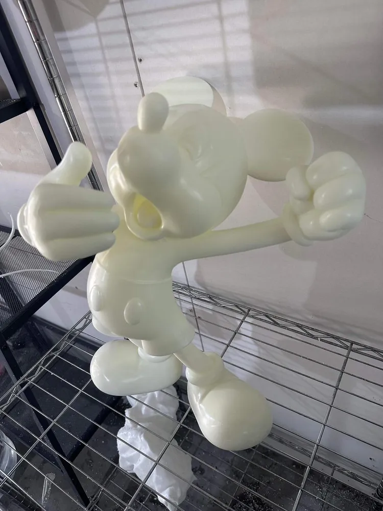 米奇雕塑藝術品草圖。品牌提供