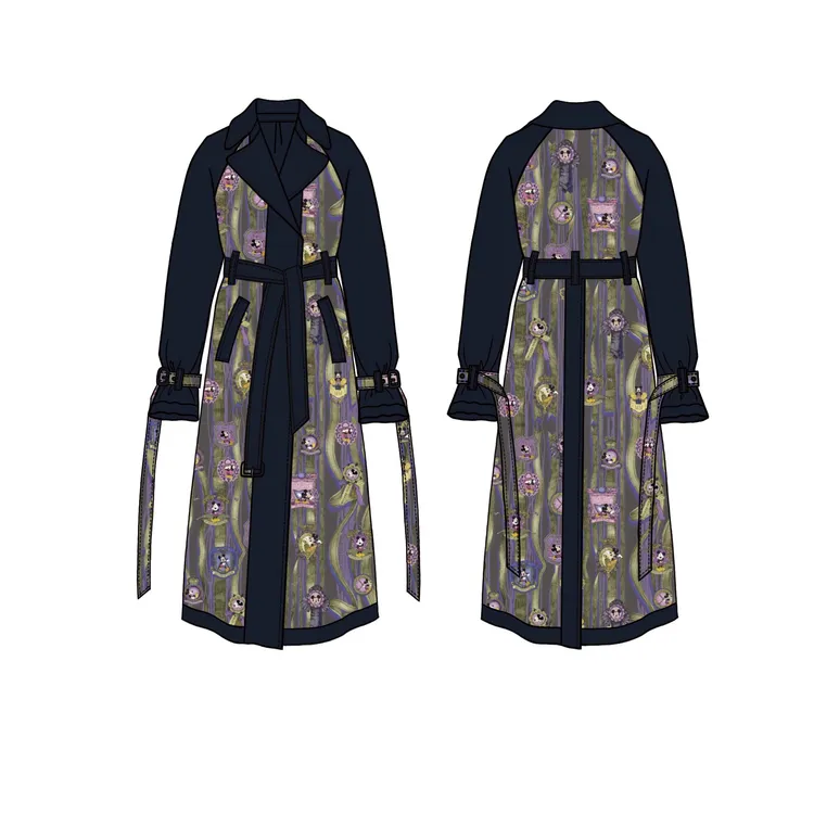 米奇老鼠俱樂部中性雙面穿風衣外套（深藍），1萬9800元。品牌提供