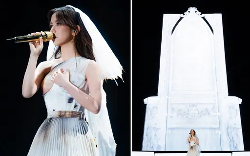 鄧紫棋最囧新娘穿白紗亮相　步絕美禮堂竟慘跌一跤