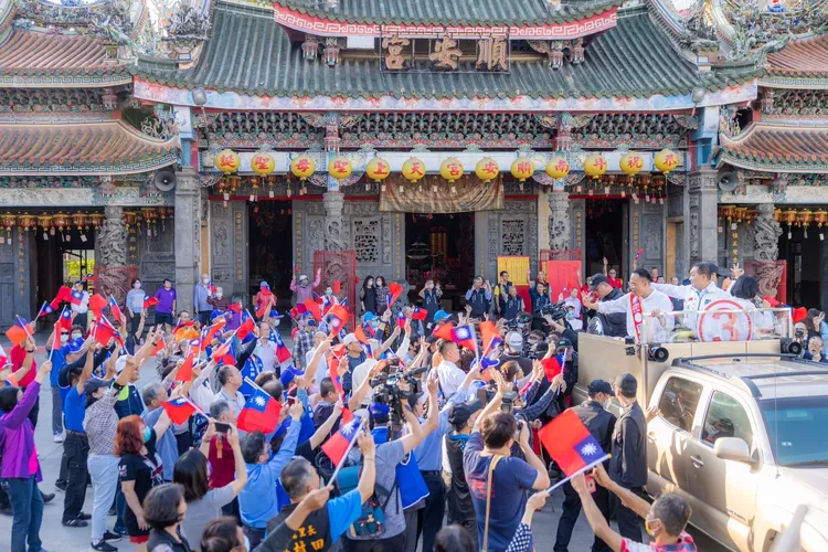 侯友宜所到之處，受到支持者熱烈歡迎。侯友宜競總提供