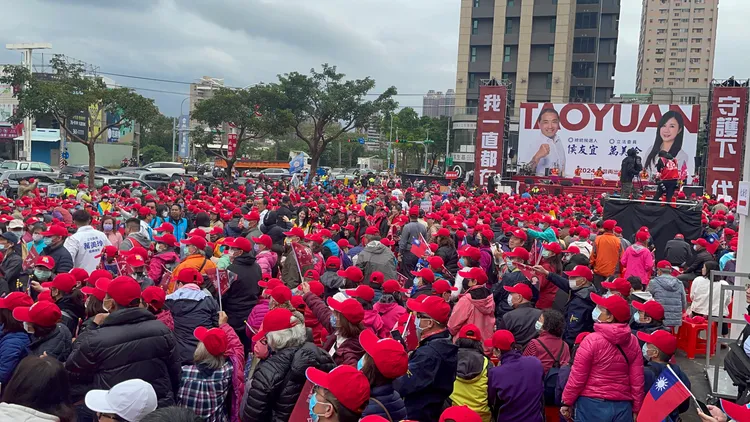 現場支持者。張沛森攝