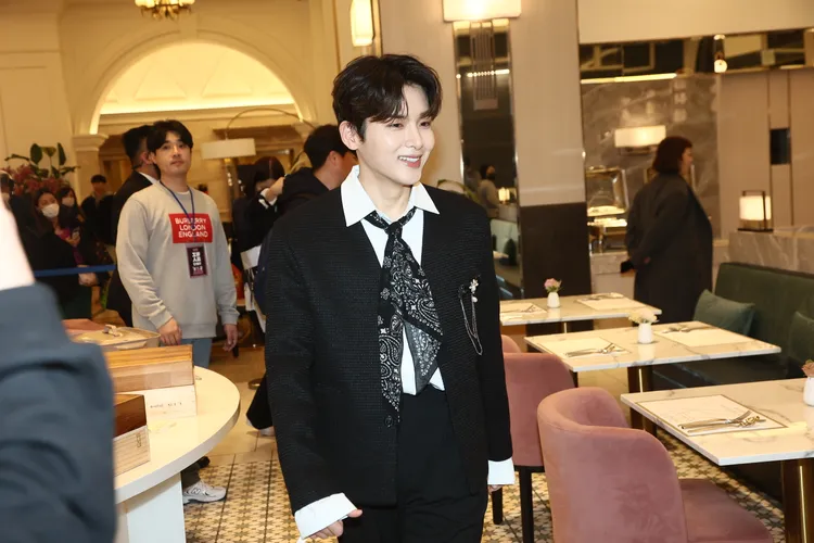 厲旭25日在韓國還有音樂劇演出，為了跟台粉過聖誕節，今抽空來台。彭欣偉攝