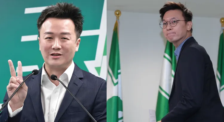 李正皓(左)林飛帆(右)因me too風暴退選。資料照片