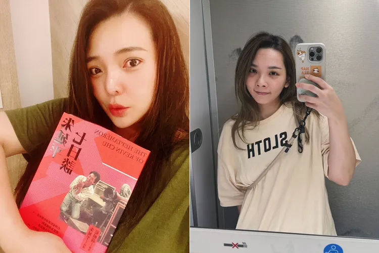 百萬網紅滴妹素顏讓不少粉絲誤認為是藝人小甜甜。取自滴妹IG、小甜甜臉書