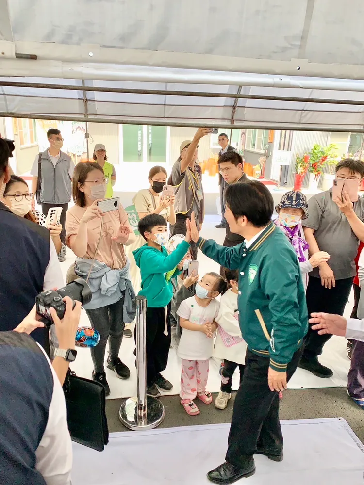 賴清德今天參加林岱樺舉辦的親子活動。林岱樺總部提供