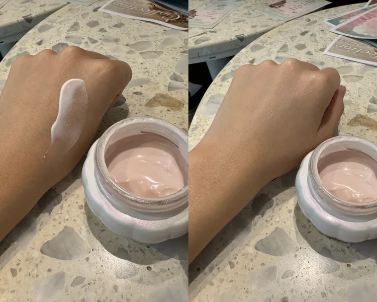 Milano Collection絕色瑰璨美肌乳質地。張家玲攝