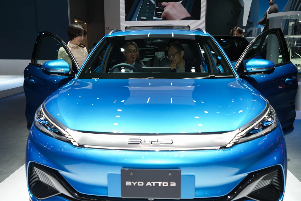 今年10月東京車展的比亞迪Atto 3。新華社