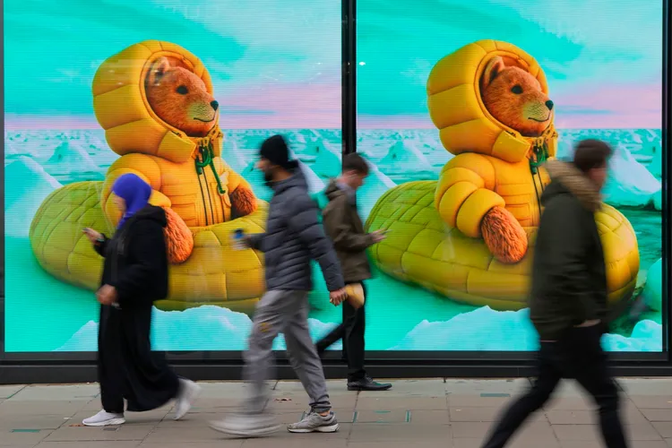 倫敦牛津街街景。美聯社