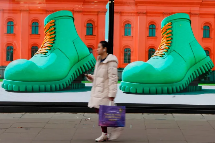 倫敦牛津街街景。美聯社