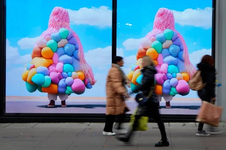 倫敦牛津街街景。美聯社