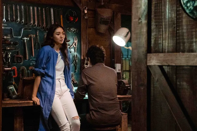 謝沛恩（左）客串演出王識賢心愛的已故女友「徐思安」一角。東森提供