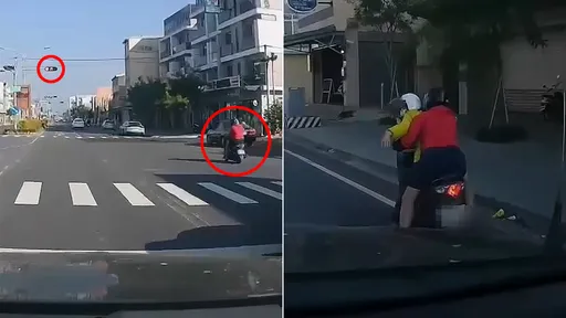 女騎士在警察面前闖紅燈　警車沒追！反而是她停路邊主動喚警