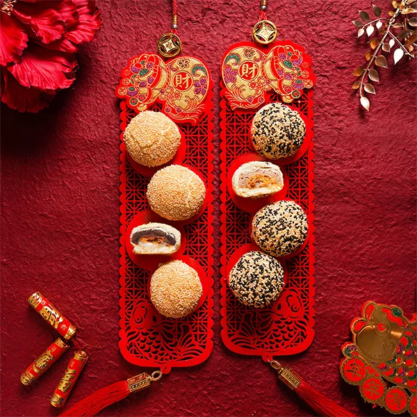 台南遠東香格里拉全新上市「龍鳳呈祥肉鬆Q餅禮盒」。業者提供