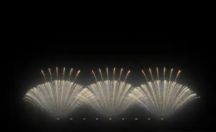 造型煙火象徵龍舞春風，好運如潮。示意圖／南市府提供