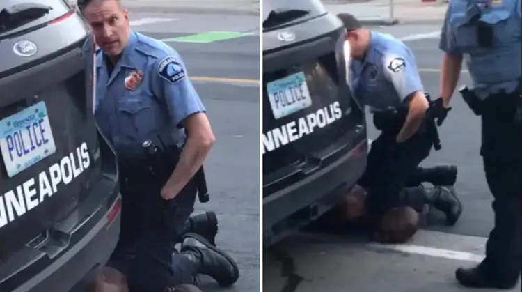 蕭文全身重量壓在佛洛依德頸部導致他窒息，在美國引起軒然大波，各地民眾發起「黑人的命也是命」的示威。資料照片