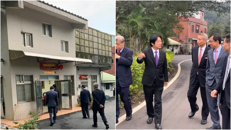 民進黨總統參選人賴清德3年前在萬里老家接待民間友人。翻攝自廖英熙臉書