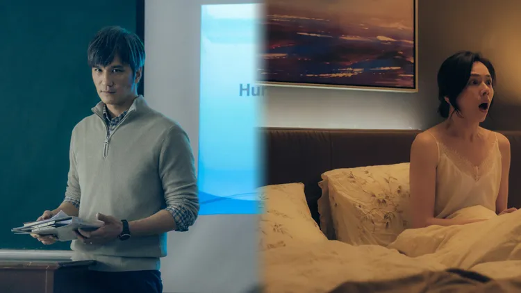 夏于喬（右）與馬志翔演繹禁忌師生戀，卻面臨婚姻難關「七年之癢」。Netflix提供