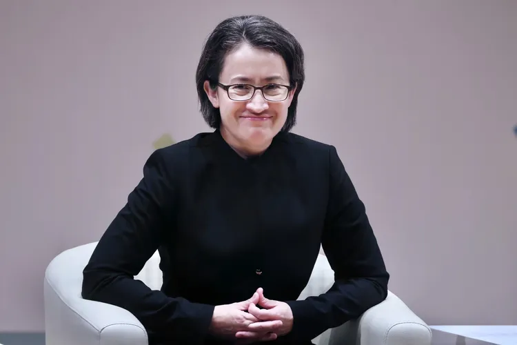 蕭美琴笑稱，她認識蔡英文時，蔡還涉世未深。林林攝