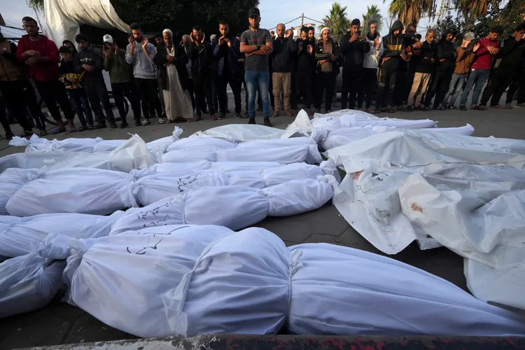 死於以色列空襲的巴勒斯坦人。美聯社