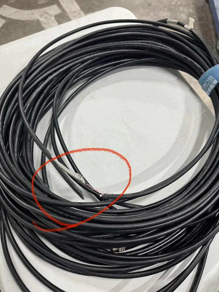 轉播線材遭老鼠咬破。取自台北市議員許淑華臉書