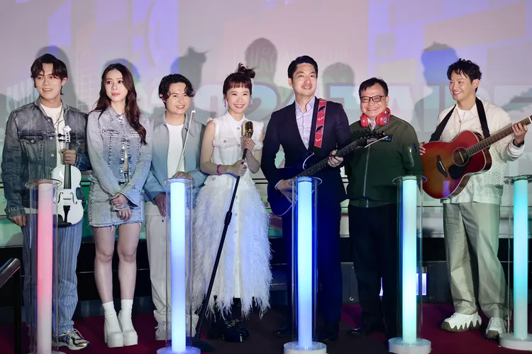 告五人出席臺北跨年亮點記者會。林林攝