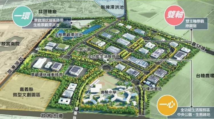 嘉義科學園區與嘉科實中位置圖。翻攝嘉科實中設校簡報