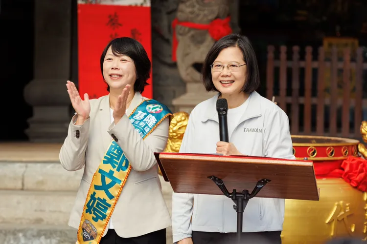 蔡英文致詞。民進黨提供