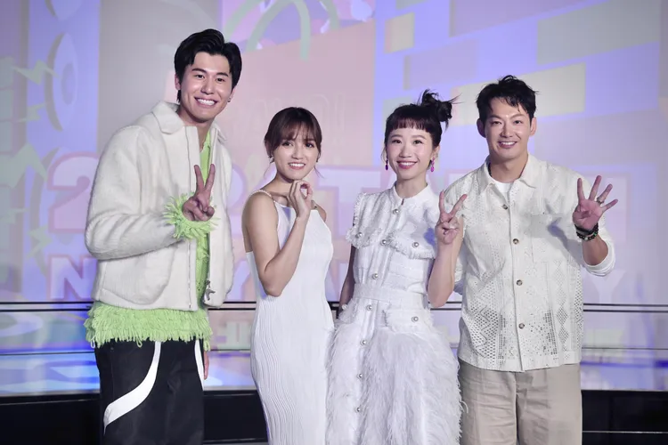 台北跨年場主持群。林林攝