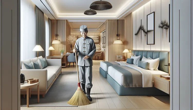 學者認為，若開放旅宿業移工，將使旅宿業低薪狀況持續。示意圖