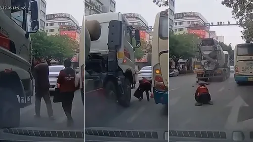 驚悚片｜橫越馬路「走進大車盲區」慘被輾死　妻慢一步活下來