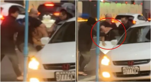 3男1女大街擄人畫面曝光　半裸男大喊：救命啊！