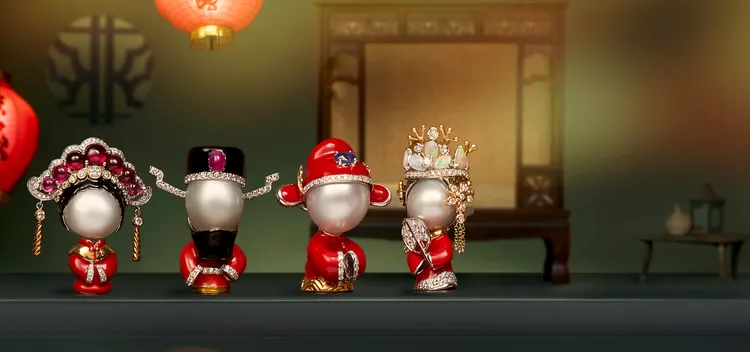 台灣珠寶品牌JHENG Jewellery推出身著中式喜服偶人設計的「Full LOVE・緣滿」珠寶系列。品牌提供