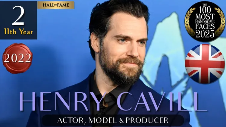 英國男星亨利卡維爾全球第2帥。翻攝TC Candler的YT