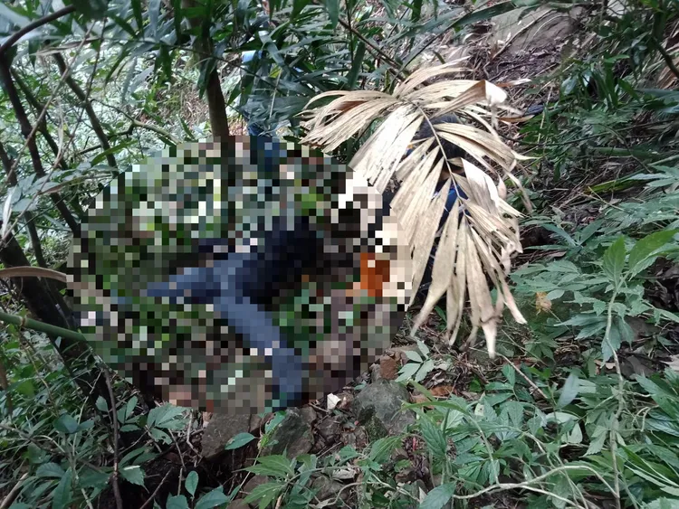 女子被尋獲時已明顯死亡。讀者提供