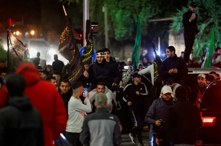 巴勒斯坦囚犯獲釋。路透社