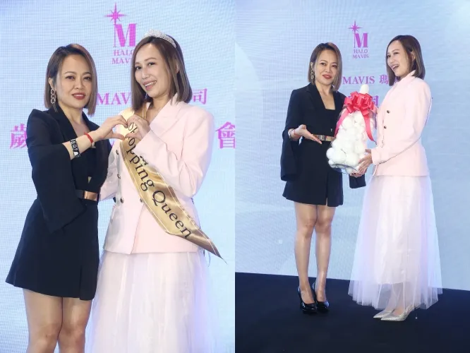 戴愛玲驚喜站台。娛樂中心攝