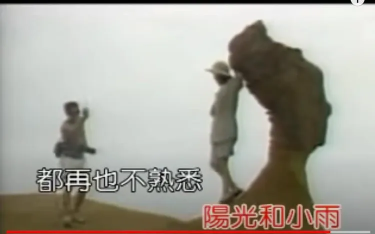 網友高政義在臉書貼出歌手林慧萍早年的歌曲MV，顯示當時女王頭是允許一般人直接觸摸的。翻攝自YT頻道himaybe