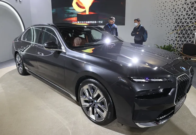 BMW新車亮相。中央社