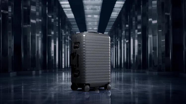 MON CARBONE_BLACKDIAMOND 碳纖維行李箱(鋁框版)。業者提供