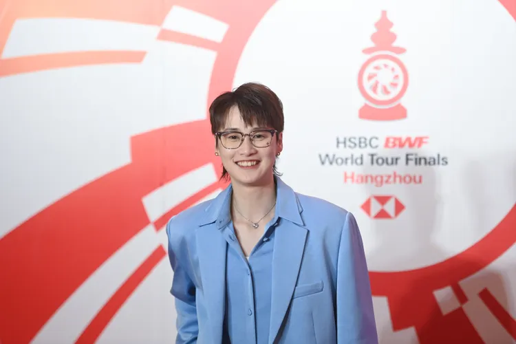 陳雨菲參加抽籤暨頒獎典禮。新華社