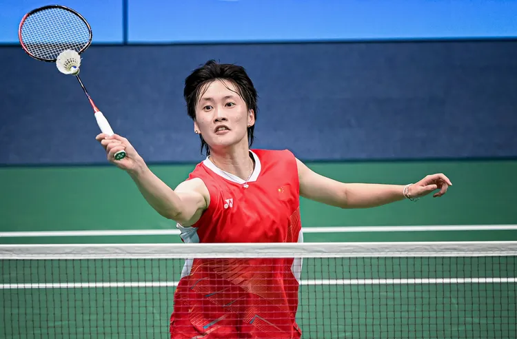 陳雨菲今年10月在杭州亞運的比賽。新華社