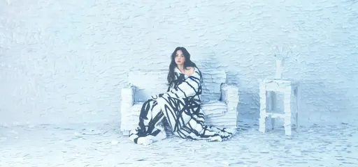 Ella新曲MV置身數千張便利貼滿屋 臉畫凍傷妝身穿塗鴉被單