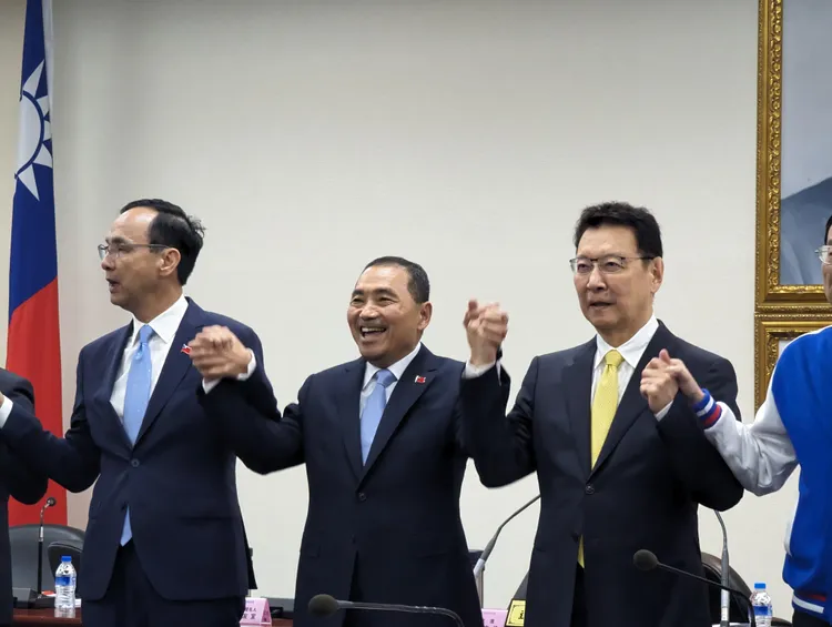 11/24，趙少康臨危受命，擔任國民黨總統候選人侯友宜副手。資料照片，彭欣偉攝