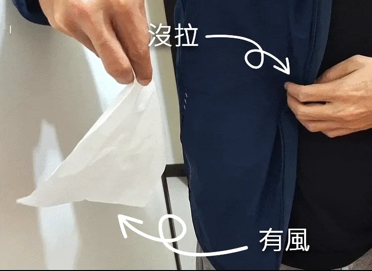 ONE BOY衝鋒衣將冷空氣阻隔在體外，讓人體有效達到防寒、保暖功能。