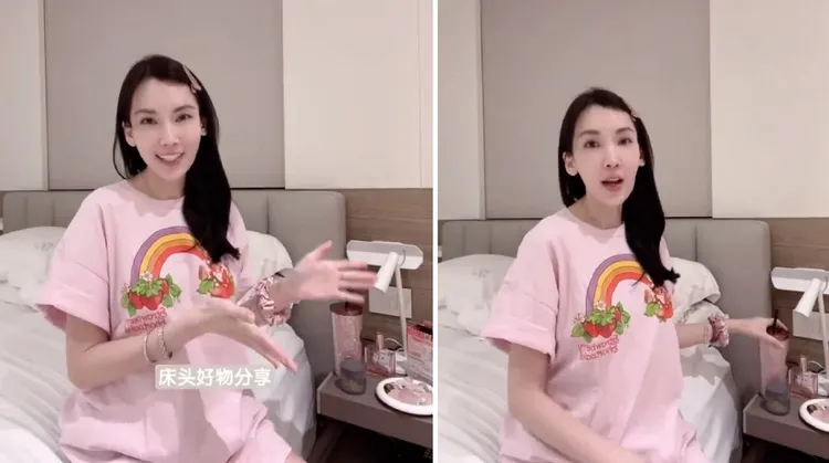 陳若儀介紹床頭小物引爆懷孕疑雲。翻攝陳若儀小紅書